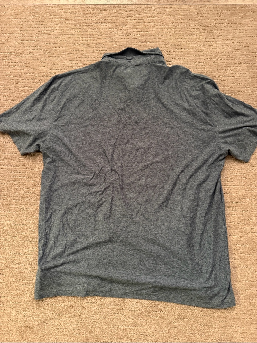 VUORI Strato Tech Heather Slate Blue Grey Polo Shirt XXL - Picture 4 of 4